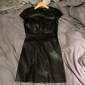 Zara vegan leather oh so mini minidress xs beyond seductive!